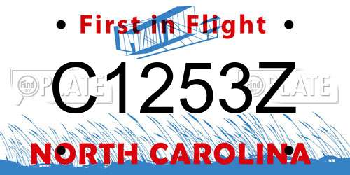 C1253Z North Carolina License Plate