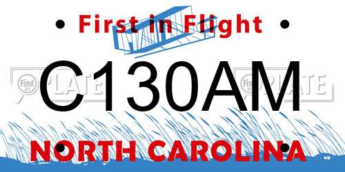 C130AM North Carolina License Plate
