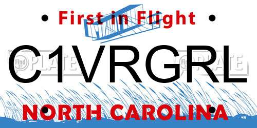 C1VRGRL North Carolina License Plate