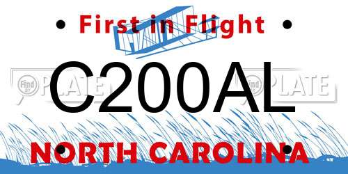 C200AL North Carolina License Plate