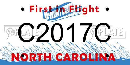 C2017C North Carolina License Plate