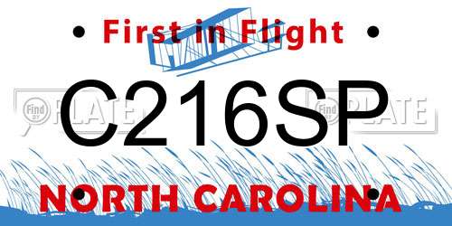 C216SP North Carolina License Plate
