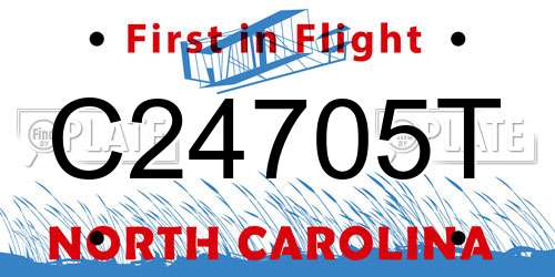 C24705T North Carolina License Plate