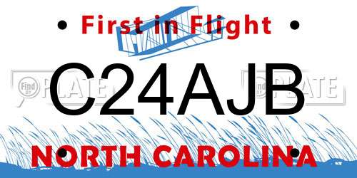 C24AJB North Carolina License Plate