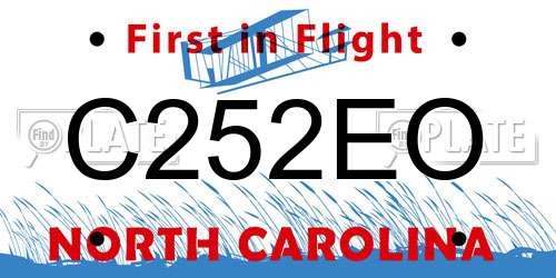 C252EO North Carolina License Plate