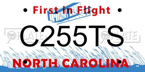 C255TS North Carolina License Plate