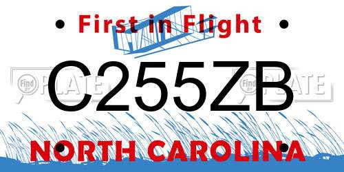 C255ZB North Carolina License Plate