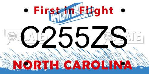 C255ZS North Carolina License Plate