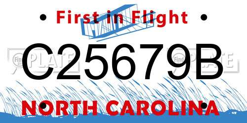 C25679B North Carolina License Plate
