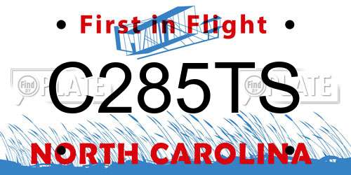 C285TS North Carolina License Plate