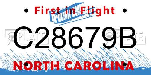 C28679B North Carolina License Plate