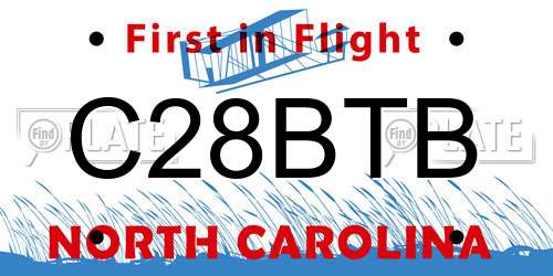 C28BTB North Carolina License Plate