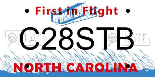 C28STB North Carolina License Plate