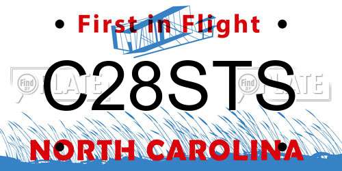 C28STS North Carolina License Plate