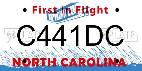 C441DC North Carolina License Plate