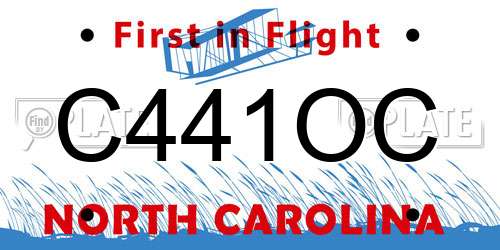 C441OC North Carolina License Plate