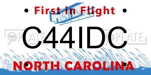 C44IDC North Carolina License Plate