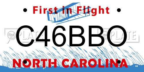 C46BBO North Carolina License Plate