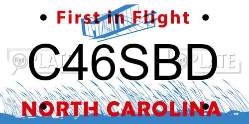 C46SBD North Carolina License Plate