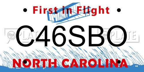 C46SBO North Carolina License Plate