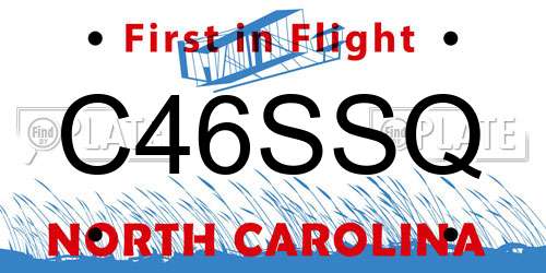 C46SSQ North Carolina License Plate