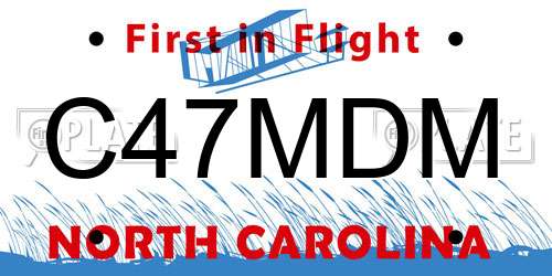 C47MDM North Carolina License Plate