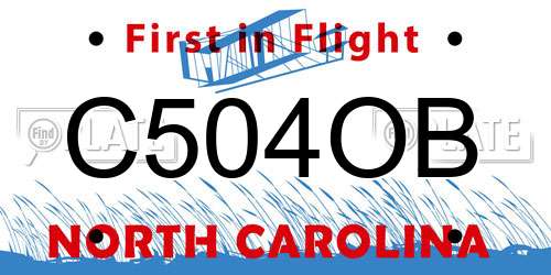 C504OB North Carolina License Plate