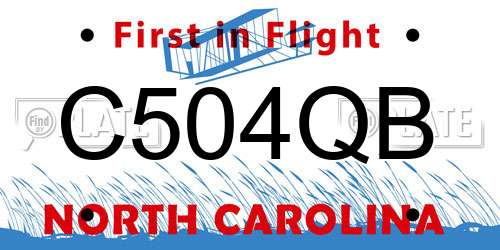 C504QB North Carolina License Plate