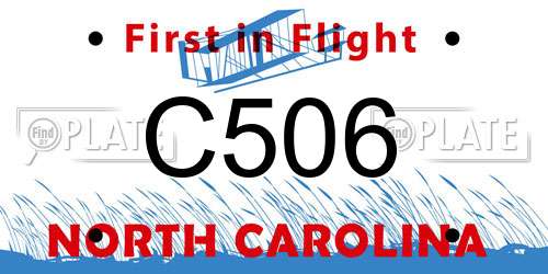 C506 North Carolina License Plate