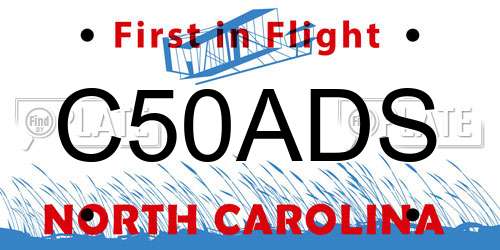 C50ADS North Carolina License Plate
