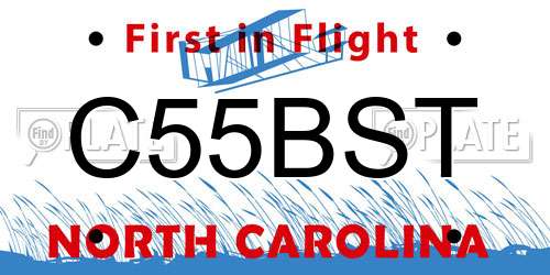 C55BST North Carolina License Plate
