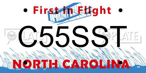 C55SST North Carolina License Plate