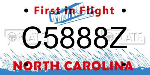 C5888Z North Carolina License Plate