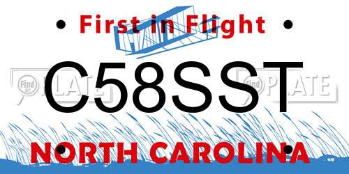 C58SST North Carolina License Plate