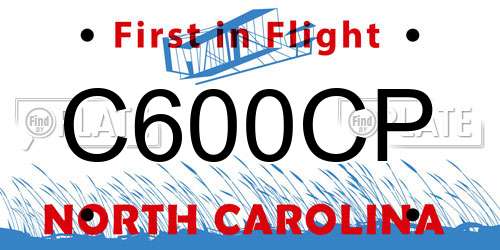 C600CP North Carolina License Plate