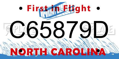 C65879D North Carolina License Plate