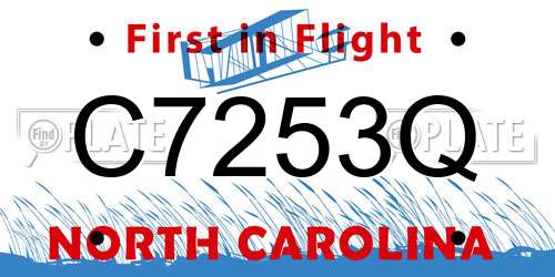 C7253Q North Carolina License Plate