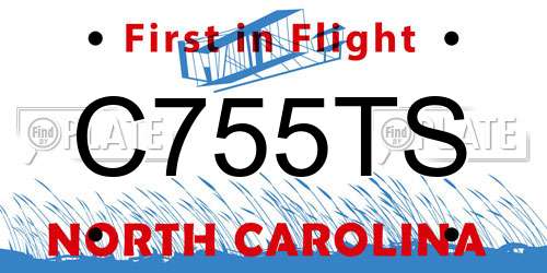 C755TS North Carolina License Plate