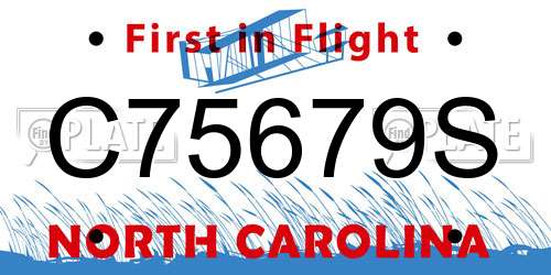 C75679S North Carolina License Plate