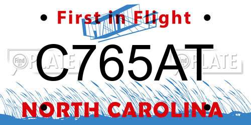C765AT North Carolina License Plate