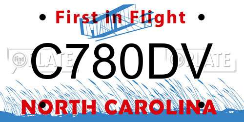 C780DV North Carolina License Plate