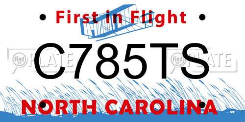C785TS North Carolina License Plate