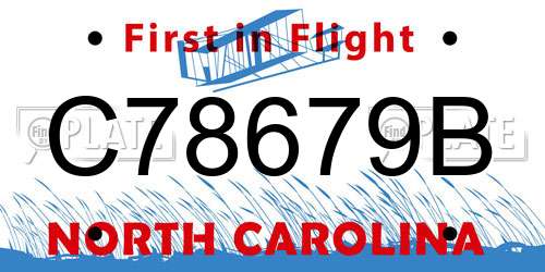 C78679B North Carolina License Plate