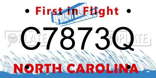 C7873Q North Carolina License Plate