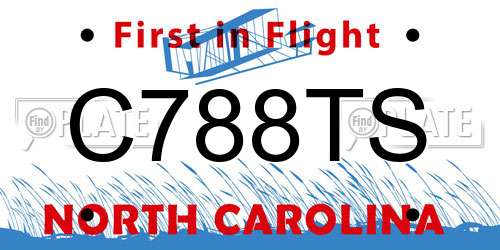 C788TS North Carolina License Plate