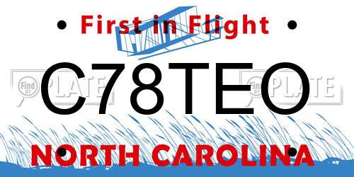 C78TEO North Carolina License Plate