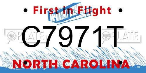C7971T North Carolina License Plate
