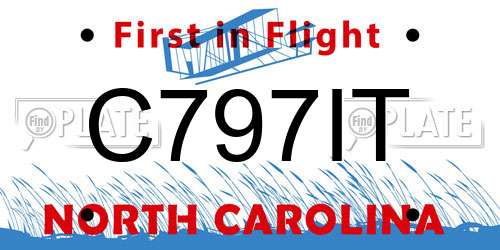 C797IT North Carolina License Plate