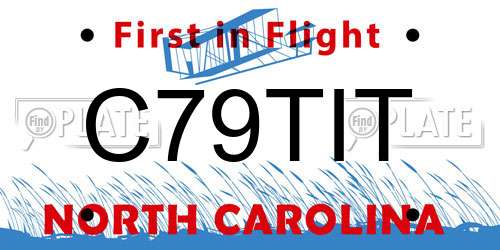 C79TIT North Carolina License Plate