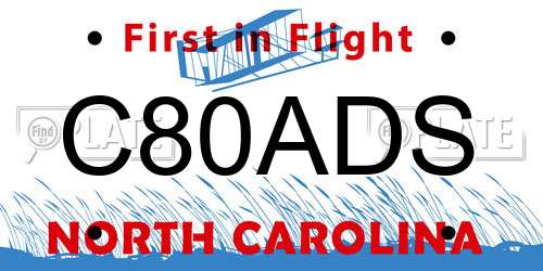 C80ADS North Carolina License Plate